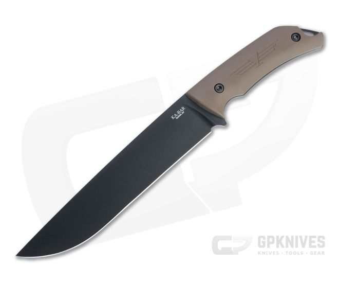 Kabar Jarosz Camp Turok Black 1095 Brown Ultramid Fixed Blade Knife 7511 - KA-7511