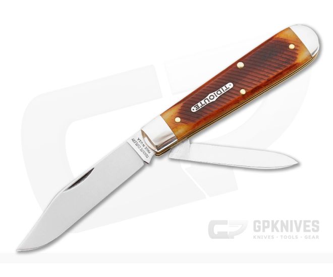 Tidioute Cutlery #77 Yankee Jack Antique Autumn Saw Cut Bone - GEC-771214EC-ASCB