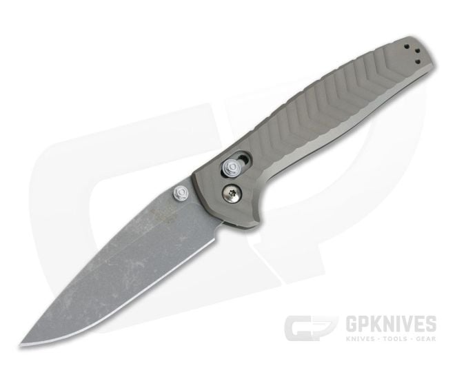 Benchmade 781 Anthem Blasted Titanium Integral Dark Stonewash CPM-20CV AXIS Lock Folder - BM-781