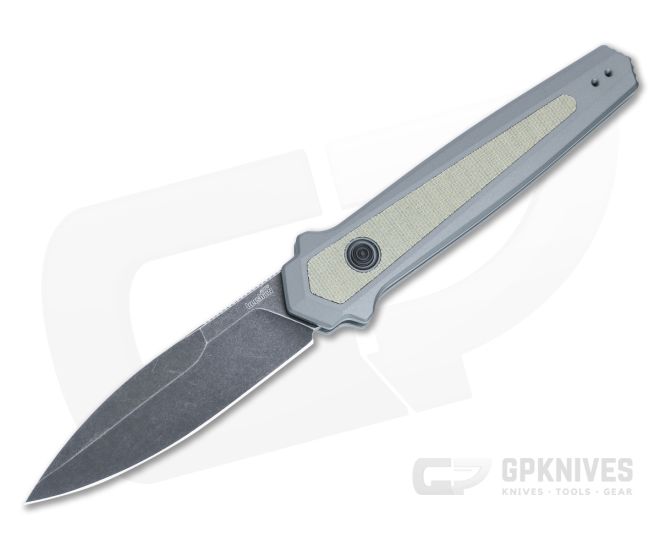 Kershaw Launch 15 Auto Gray Aluminum and Micarta Handle BlackWash MagnaCut Spear Point 7950GRY - KS-7950GRY
