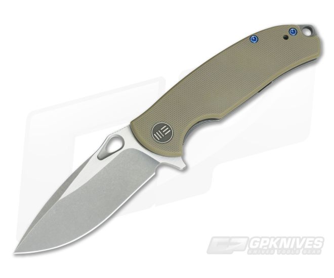 WE Knife 803D Rectifier Tan G10 Stonewash S35VN Titanium Frame Lock Flipper - WE-803D