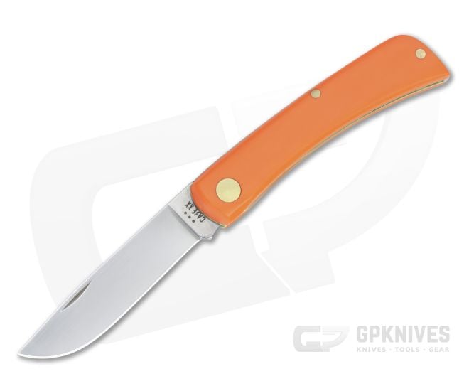 Case Sod Buster Jr. Smooth Orange Synthetic Slip Joint Knife for Sale