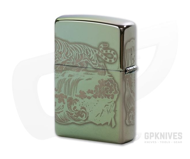 Zippo Lighter 80877 Dragon and Tiger 360 Engraved Windproof