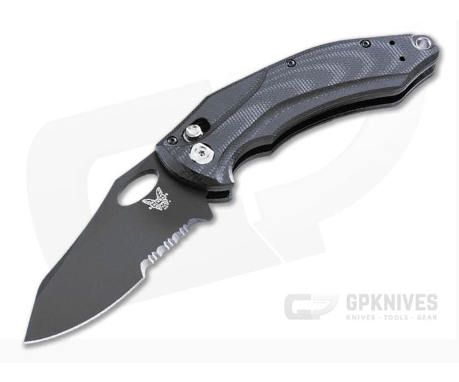 Benchmade 808SBK Loco Axis Lock Black G10 Black Serrated Blade - BM-808SBK