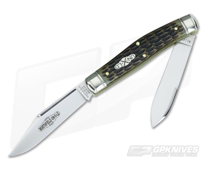 Northfield UN-X-LD #81 Bull Moose Antique Amber Jigged Bone - GEC-811217-AAJB