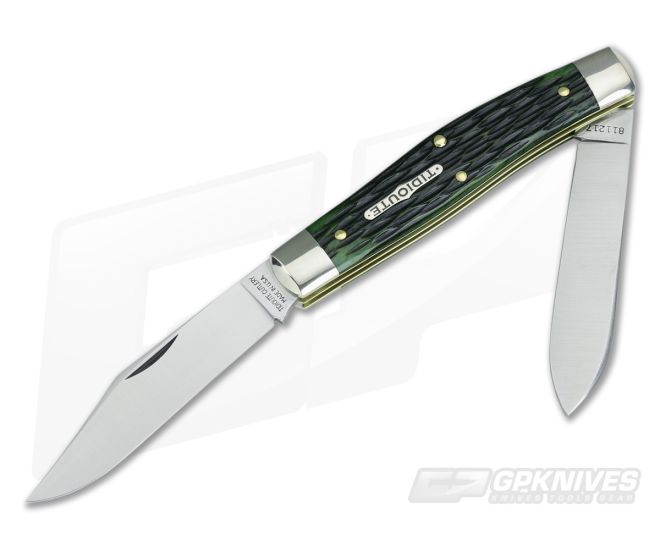Tidioute Cutlery #81 Bull Moose Green Jigged Bone - GEC-811217-MGJB