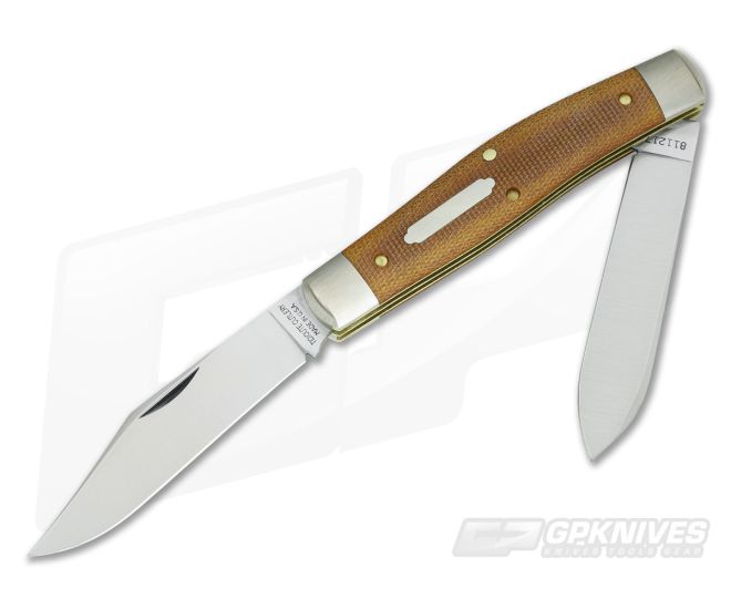 Tidioute Cutlery #81 Bull Moose Natural Canvas Micarta - GEC-811217-NCM