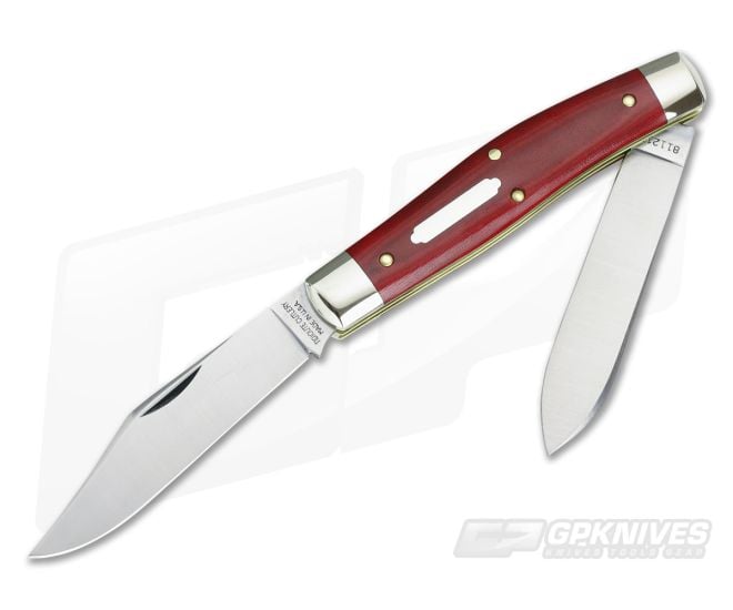 Tidioute Cutlery #81 Bull Moose Red Linen Micarta - GEC-811217-RLM