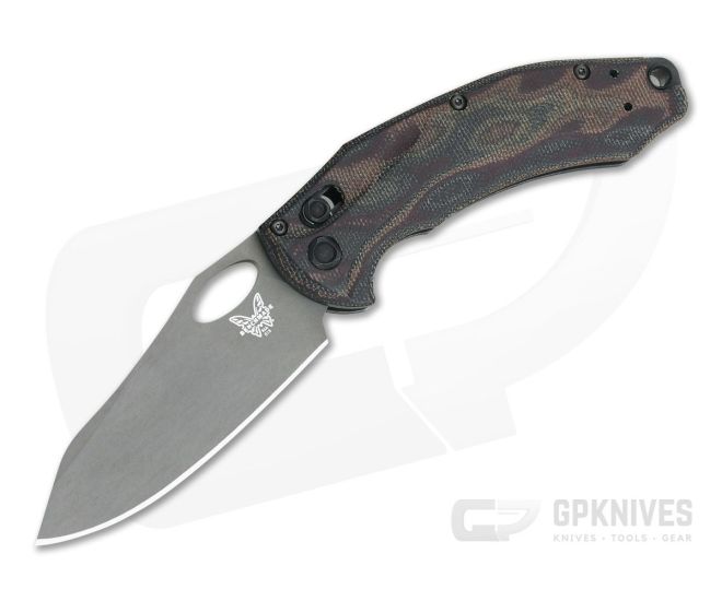 Benchmade 818GY-1901 Mini Loco Limited Edition Python Micarta Smoke Gray 20CV - BM-818GY-1901