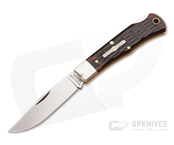 Tidioute #83LB Tascosa Little Lock Back Purple Sage Bone Clip Point - GEC-831115LB-PSJB