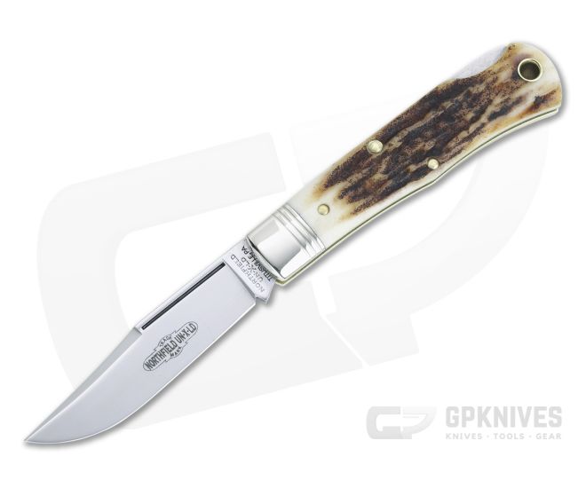 Northfield UN-X-LD #83 Tascosa Sambar Stag Lock Back Folding Knife 831121LB-03 - GEC-831121LB-SS-03