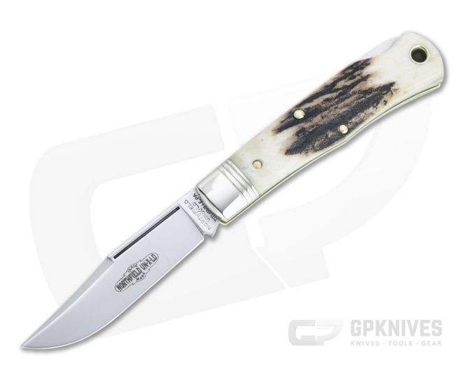 Northfield UN-X-LD #83 Tascosa Sambar Stag Lock Back Folding Knife 831121LB-04 - GEC-831121LB-SS-04
