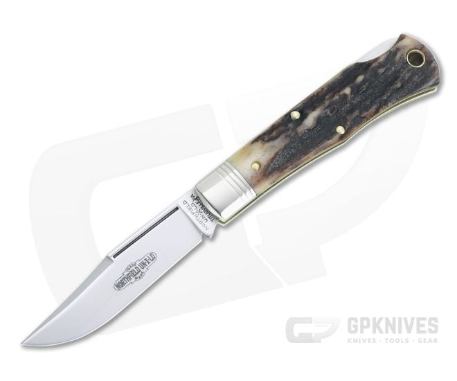 Northfield UN-X-LD #83 Tascosa Sambar Stag Lock Back Folding Knife 831121LB-06 - GEC-831121LB-SS-06