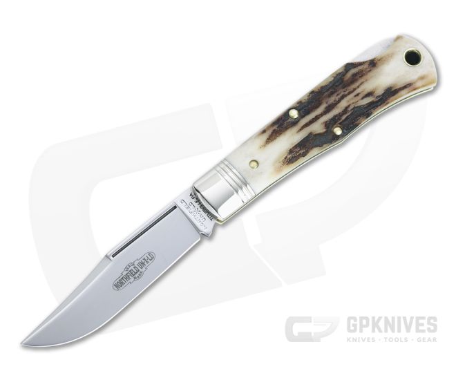 Northfield UN-X-LD #83 Tascosa Sambar Stag Lock Back Folding Knife 831121LB-07 - GEC-831121LB-SS-07