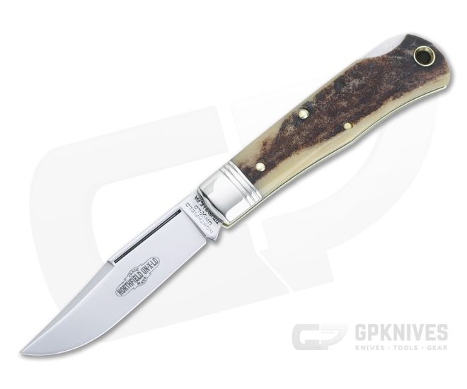 Northfield UN-X-LD #83 Tascosa Sambar Stag Lock Back Folding Knife 831121LB-09 - GEC-831121LB-SS-09