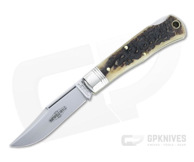 Northfield UN-X-LD #83 Tascosa Sambar Stag Lock Back Folding Knife 831121LB-11 - GEC-831121LB-SS-11