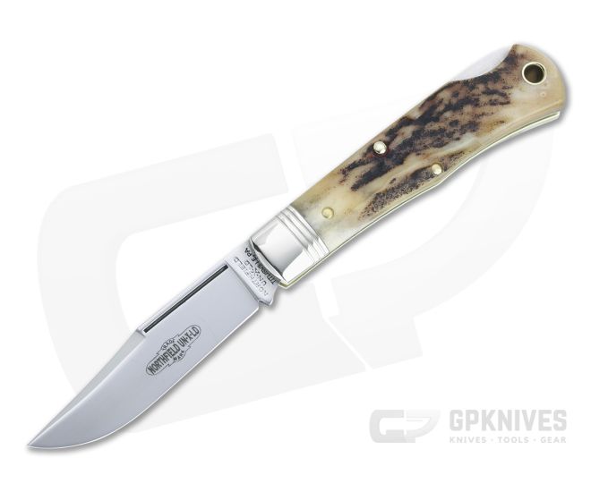 Northfield UN-X-LD #83 Tascosa Sambar Stag Lock Back Folding Knife 831121LB-13 - GEC-831121LB-SS-13