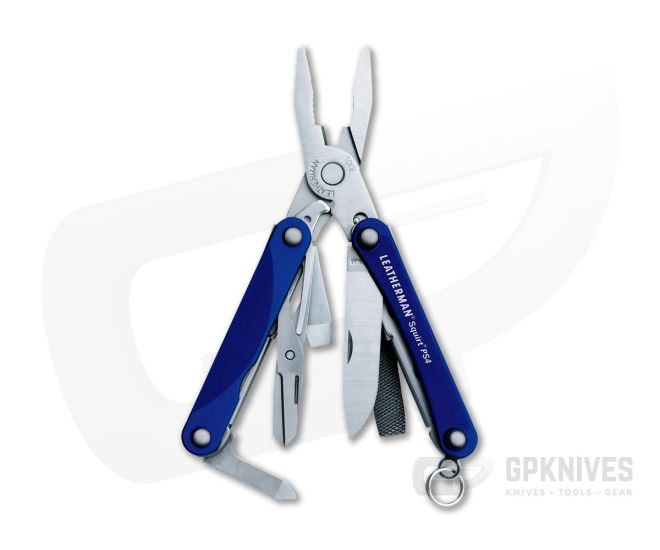 Leatherman Squirt PS4 Spring Action Pliers Key Chain Multi-Tool Blue 831192 - LM-831192