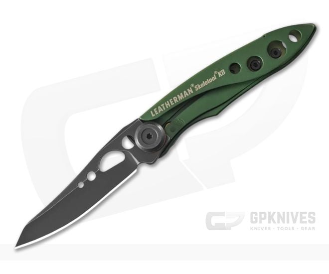 Leatherman Skeletool KB OD Green Aluminum 420HC Black Oxide Liner Lock Knife (2.60" Blade) 833159 - LM-833159