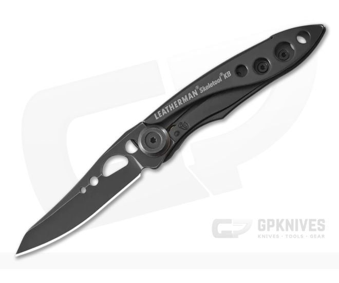 Leatherman Skeletool KB Onyx Black Aluminum 420HC Black Oxide Liner Lock Knife (2.60" Blade) 833163 - LM-833163