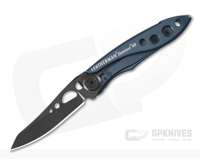 Leatherman Skeletool KB Nocturnal Blue Aluminum 420HC Black Oxide Liner Lock Knife (2.60" Blade) 833558 - LM-833558