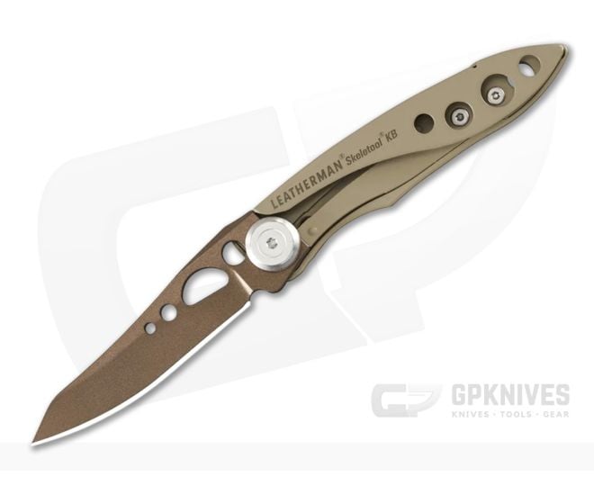 Leatherman Skeletool KB Sandstorm Tan Aluminum 420HC Cerakote Liner Lock Knife (2.60" Blade) 833562 - LM-833562