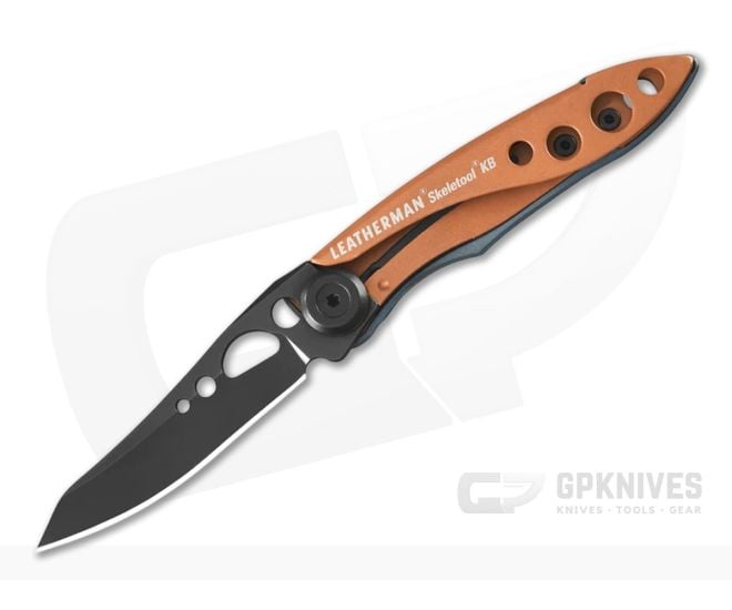 Leatherman Skeletool KB Aurora Aluminum 420HC Black Oxide Liner Lock Knife (2.60" Blade) 833566 - LM-833566
