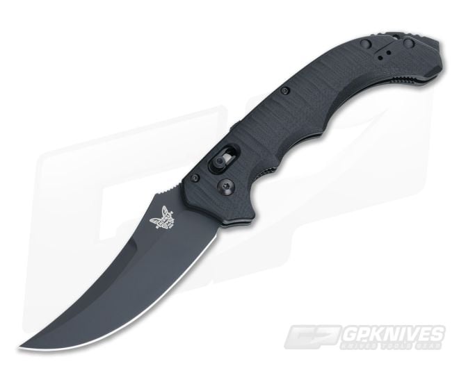 Benchmade 8600BK Bedlam Automatic Knife Black Plain Edge - BM-8600BK