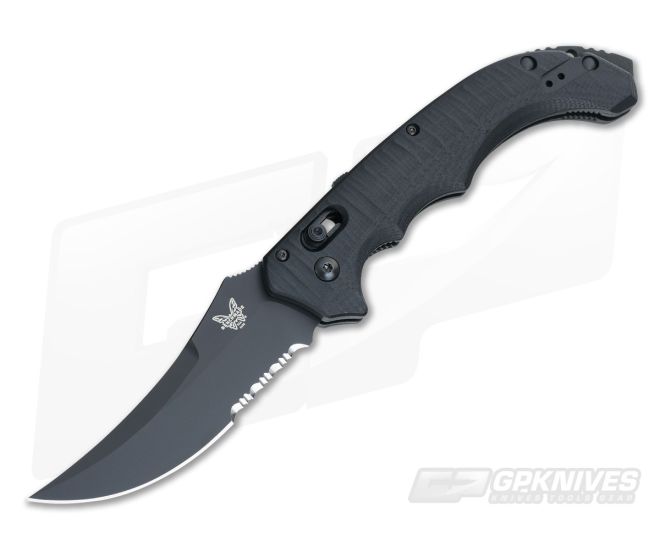Benchmade 8600SBK Bedlam Automatic Knife Black Serrated Edge - BM-8600SBK