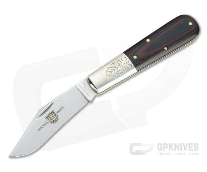 Great Eastern Cutlery #86 2AB Two Acorn Barlow Red & Black Linen Micarta Slip Joint 861121 - GEC-861121-RBLM