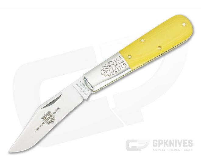 Great Eastern #86 Boomtown Barlow SS Yellow Linen Micarta - GEC-861125SS-YLM