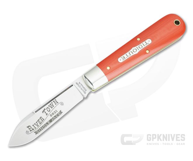 Tidioute #86 River Town Jack Ember Orange Linen Micarta - GEC-862125-EOLM