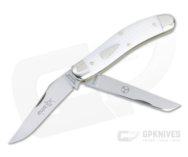Tidioute #88 PPP Bayou Trapper Yeti Ivory Acrylic Slip Joint Folder - GEC-888222-YIA
