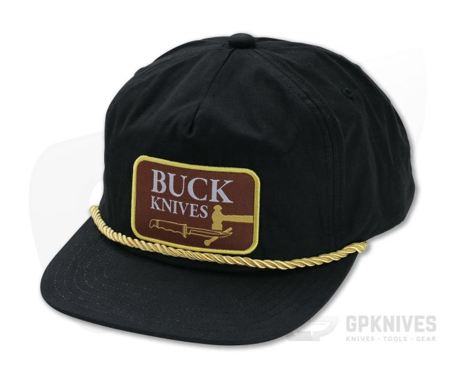 Buck Knives Vintage Buck Logo Patch Black Adult Hat 89163 - BU-89163
