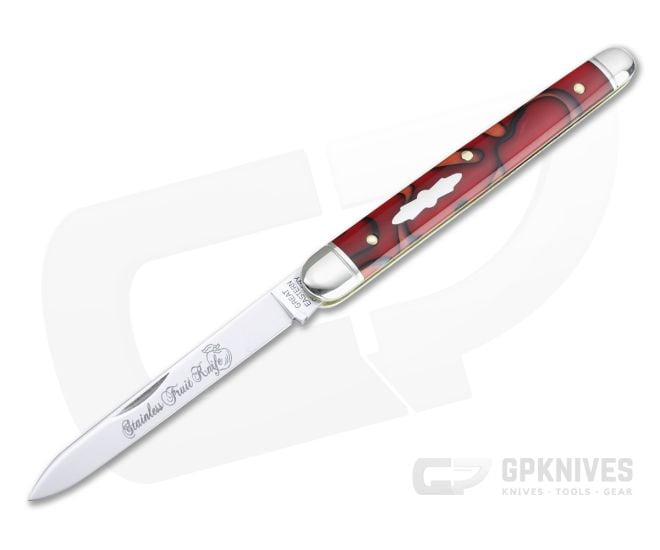 Great Eastern Cutlery #89 Stainless Fruit Knife Apples & Oranges Acrylic Slip Joint Folder - GEC-892121-AOA