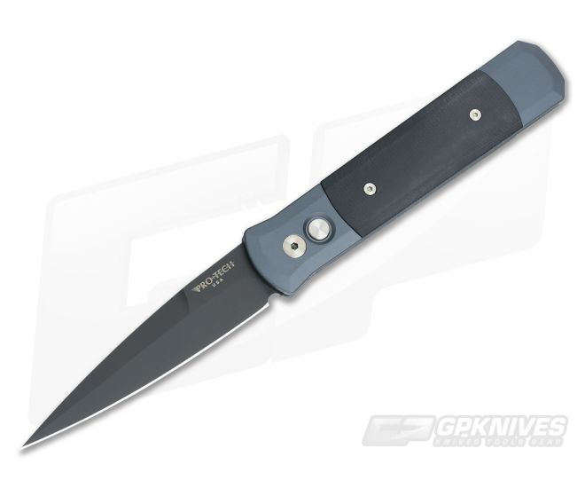 Protech Godfather Special Grey Handle Black G10 Inlays 900BT - PT-900BT