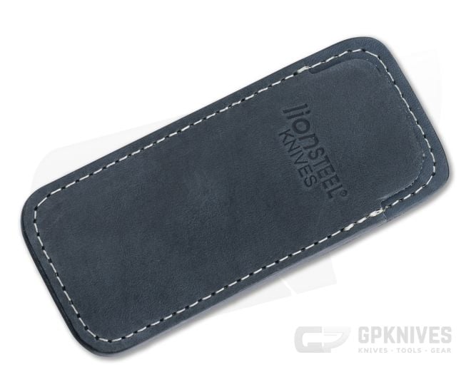 LionSteel Vertical Leather Sheath with Clip Blue 900FDV3-BL - LS-900FDV3-BL