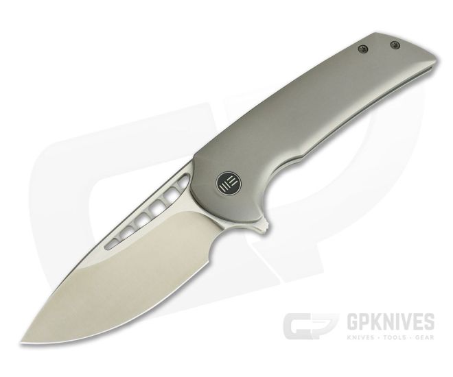 WE Knives 911A Malice Ferrum Forge Gray Titanium Flipper Satin M390 - WE-911A