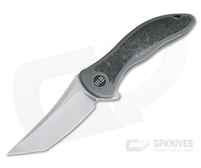 WE Knives 912CF-B Synergy2 Integral Shred Carbon Fiber Inlay M390 Compound Tanto Flipper - WE-912CF-B