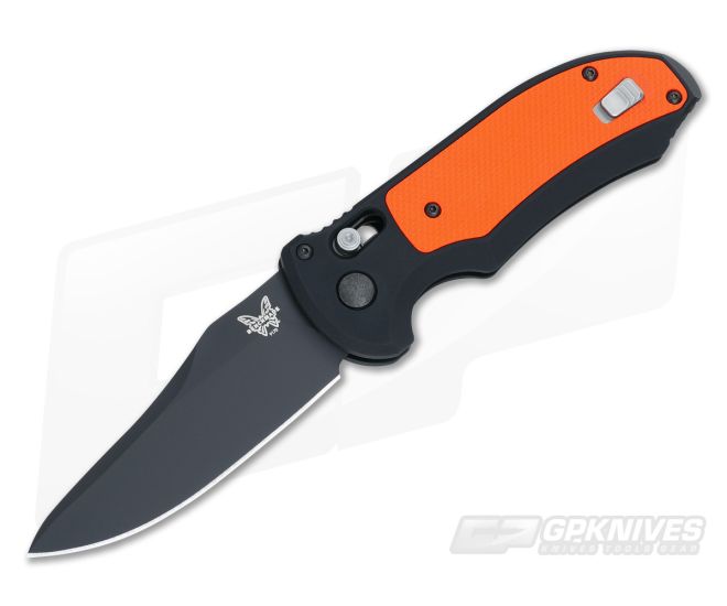 Benchmade 9170BK-ORG Auto Triage Orange Handle Black Plain Edge Blade - BM-9170BK-ORG