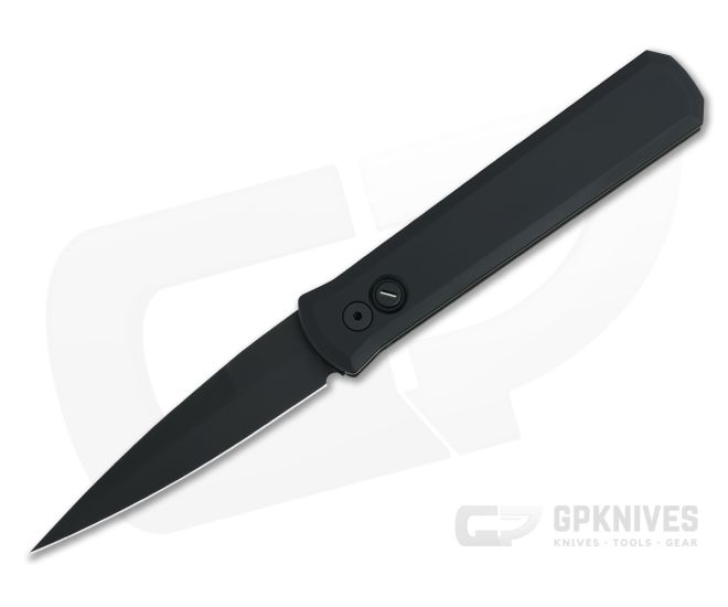 Protech Godfather 921 Operator Sterile Solid Black Tritium Button Automatic - PT-921-OPERATOR