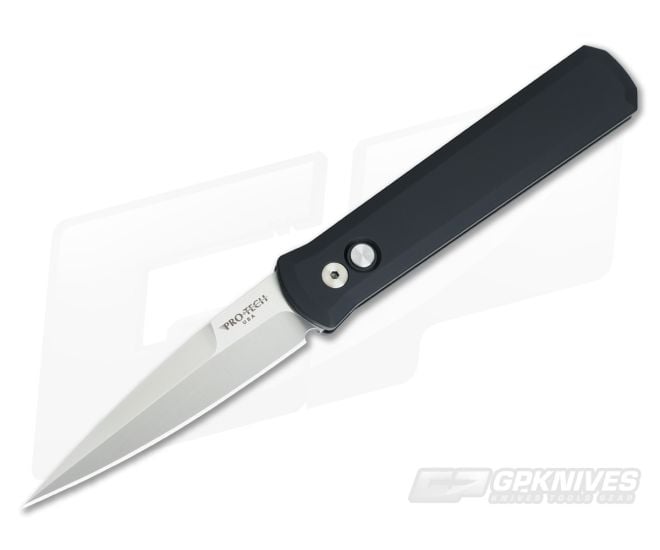 Protech Godfather Solid Black Satin Blade Automatic 921-SATIN - PT-921-SATIN