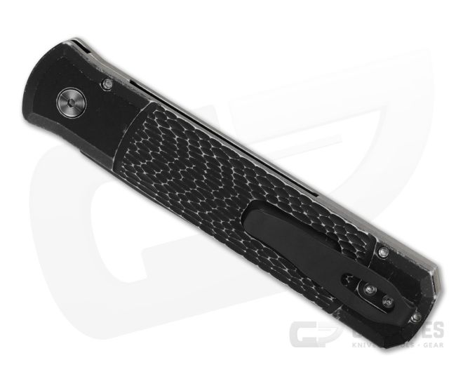 Protech Godfather Auto - Left Handed - BattleWorn Black DLC Blade