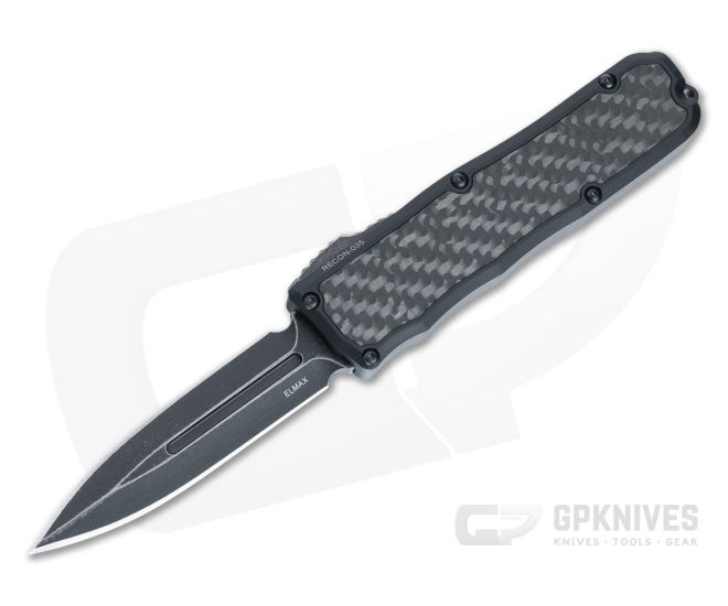 Guardian Tactical Recon-035 OTF Carbon Fiber Inlays Handle Dark Stonewash D/E Elmax Blade 92631 - GT-92631