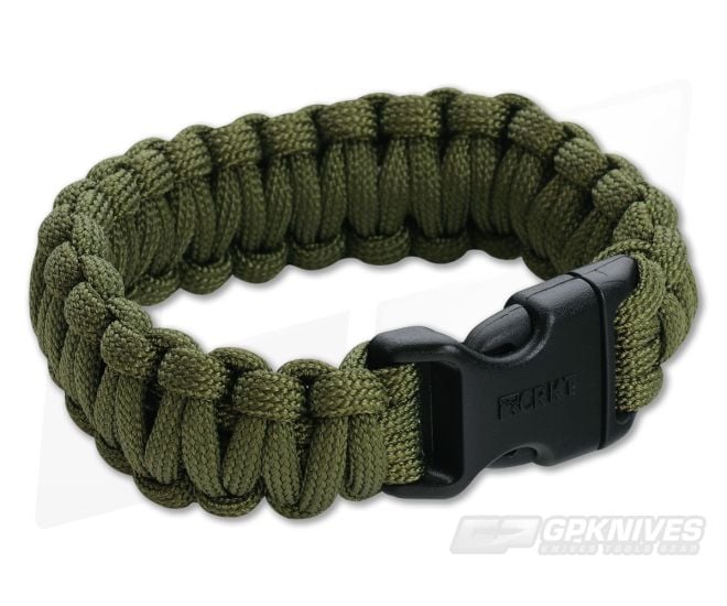 CRKT Survival Para-Saw Paracord Bracelet OD Green Small - CRKT-9300DS