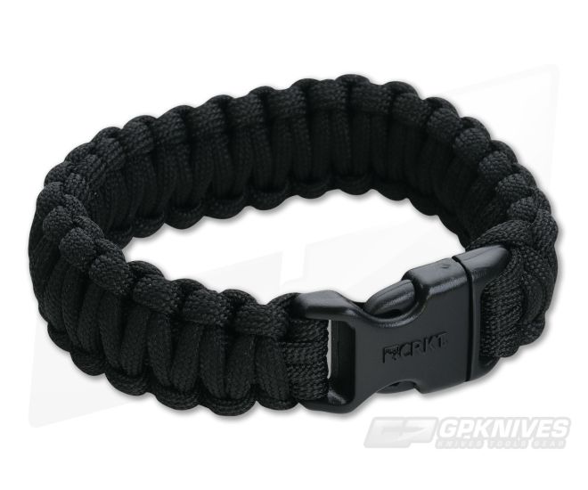 CRKT Survival Para-Saw Paracord Bracelet Black Large - CRKT-9300KL