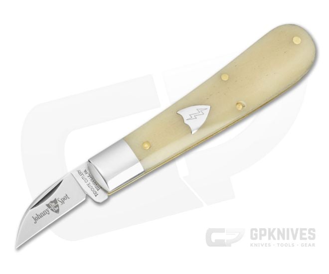 Great Eastern Cutlery Tidioute #93 Johnny On The Spot Small Blade Smooth White Bone 1095 Carbon Steel Folding Pocket Carving Knife (3.87" Closed) 930126S - GEC-930126S-SWB