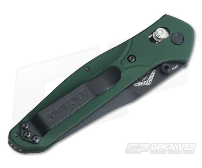 Benchmade 940SBK Osborne Green Aluminum Black Serrated S30V AXIS