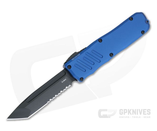 Guardian Tactical Recon-035 Blue Black Tactical Elmax Serrated Tanto D/A OTF Automatic 94122 - GT-94122-BLUE