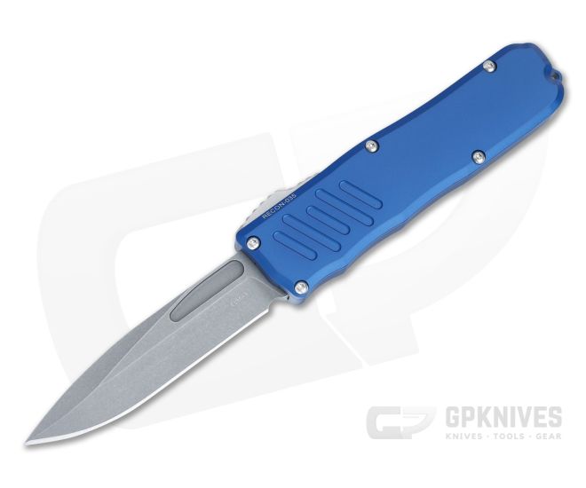 Guardian Tactical Recon-035 OTF Blue Handle Stonewash S/E Elmax Blade 94511-BLUE - GT-94511-BLUE